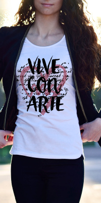 Camiseta Vivir con arte